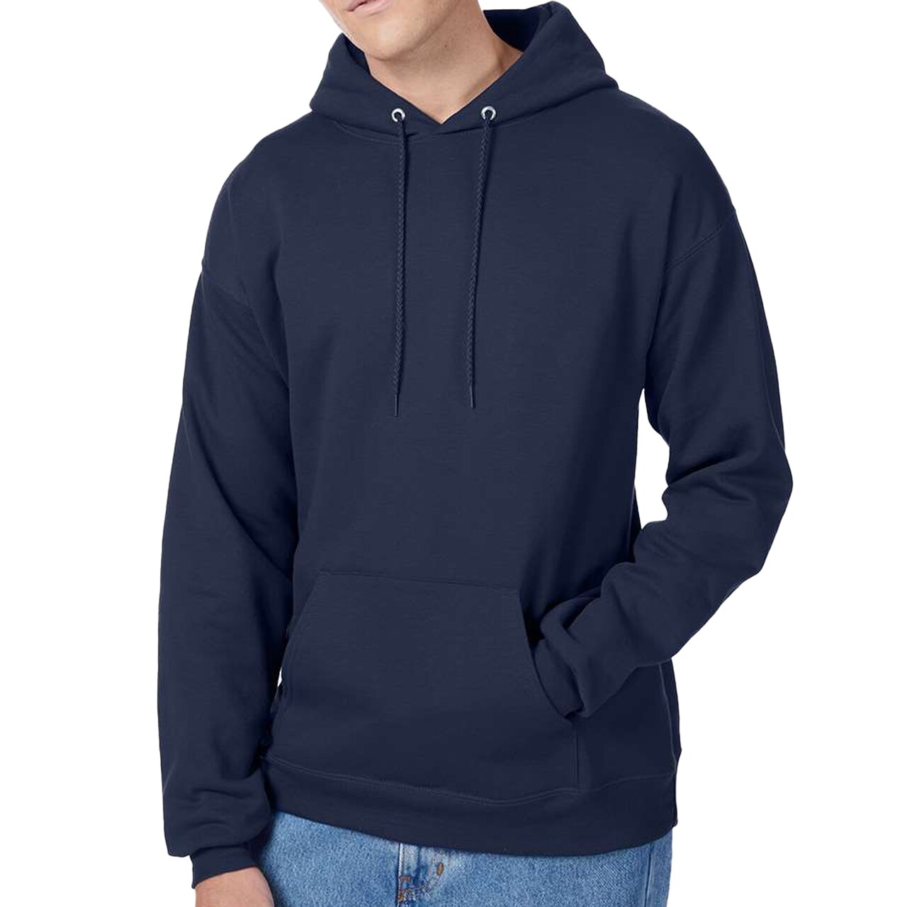 Hanes Men's Ecosmart Fleece Hooded Sweatshirt, Ideal for Cricut & Embroidery